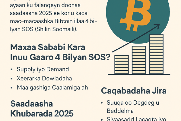 Bitcoin Ma Gaari Karaa 4 Bilyan ee Soo Socota? Saadaasha 2025